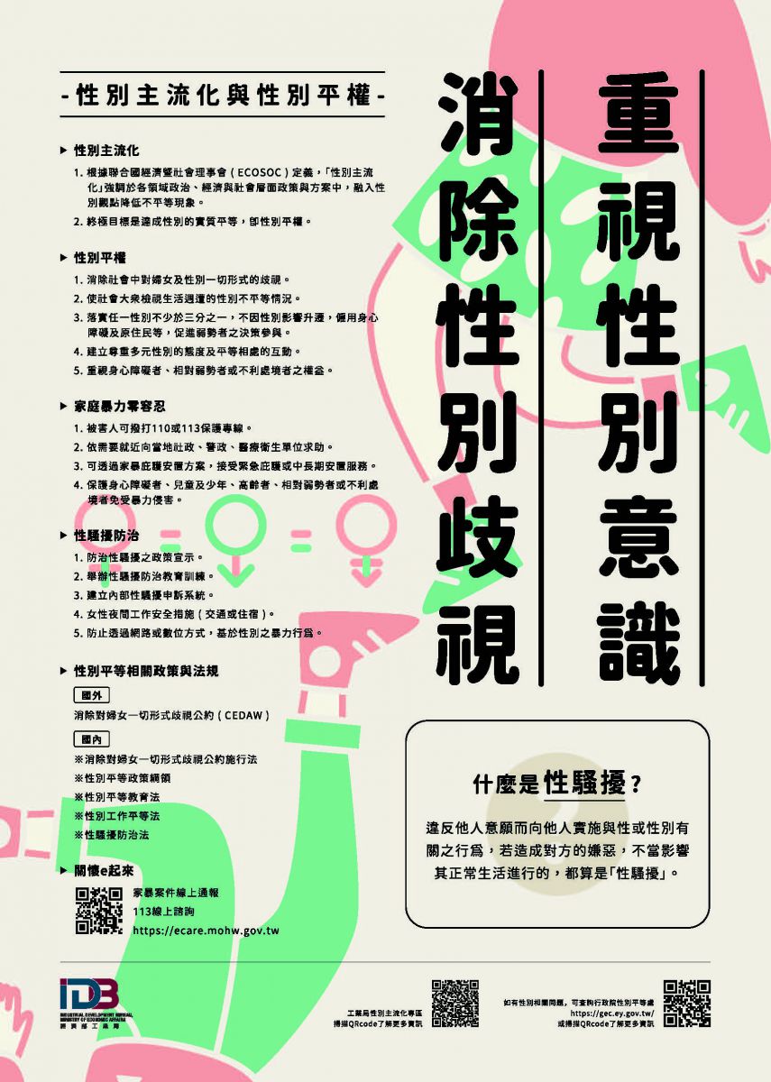 性別主流化與性別平權宣傳海報
